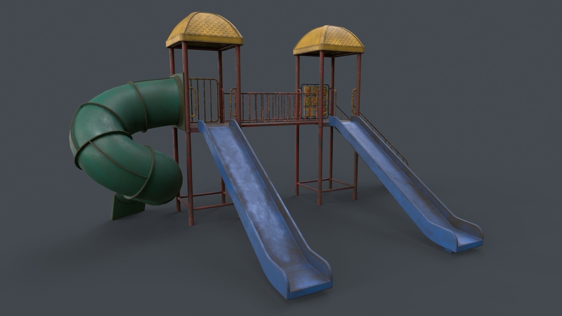 PBR Playground Outdoor Jungle Gym 15 B Low-poly 3D model_105