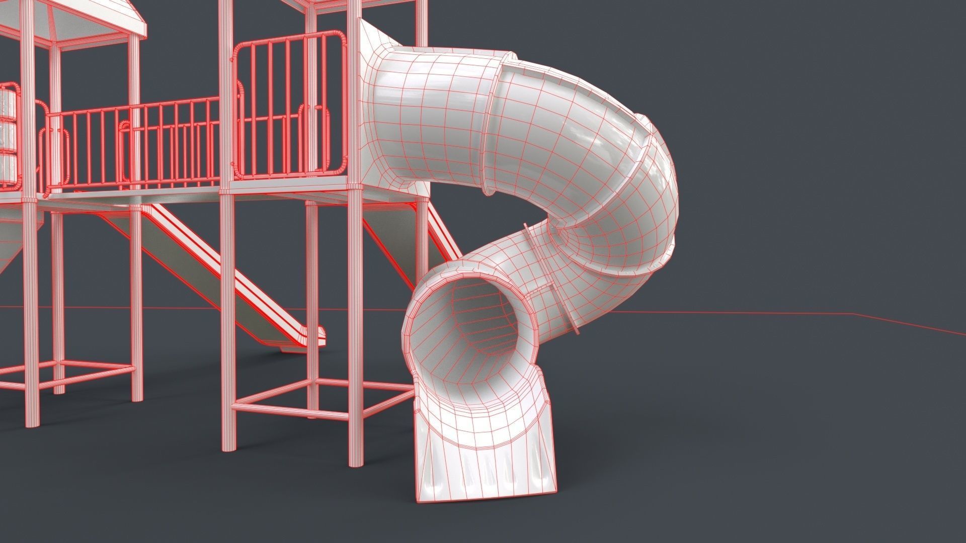 PBR Playground Outdoor Jungle Gym 15 B Low-poly 3D model_118