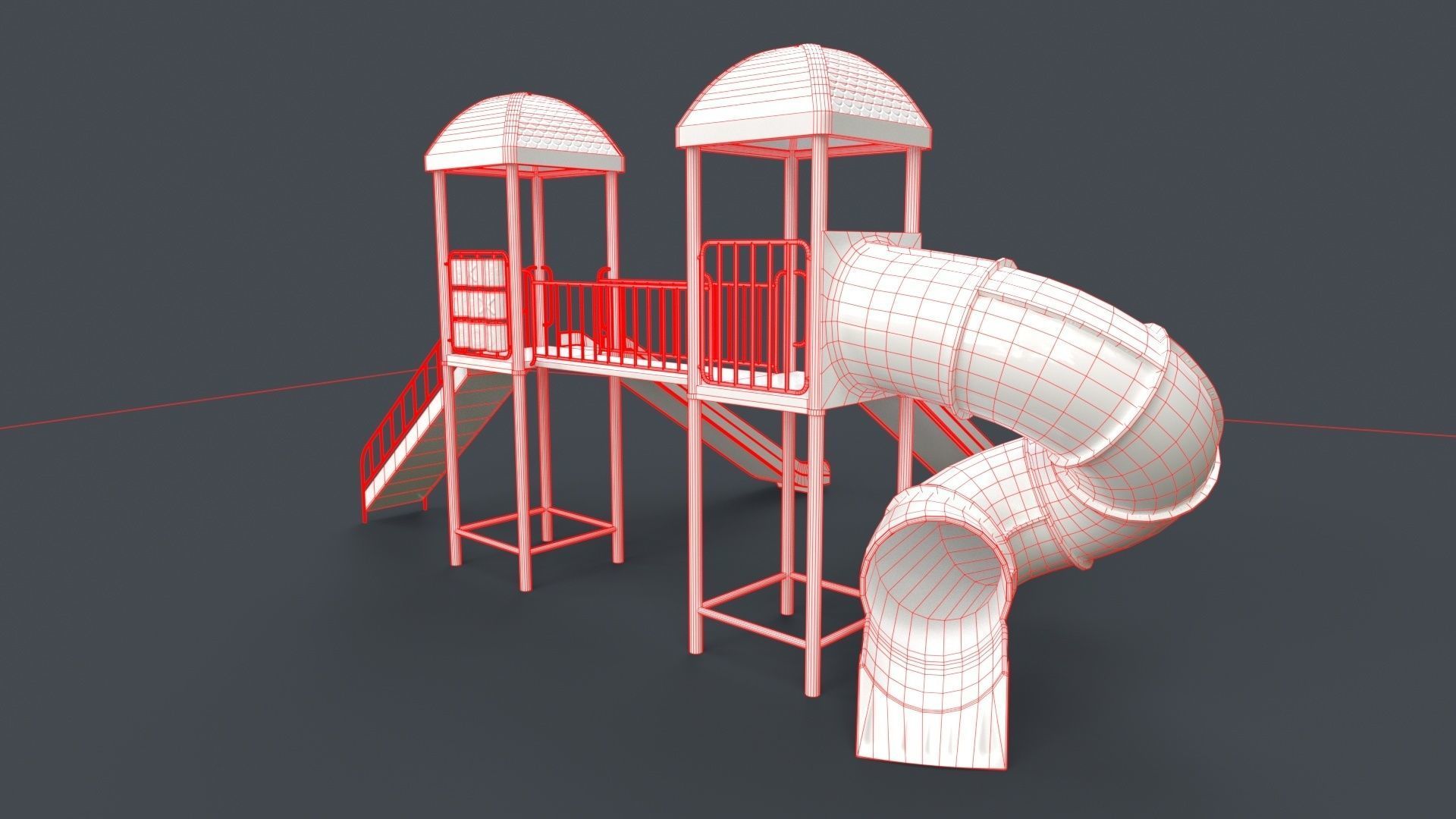 PBR Playground Outdoor Jungle Gym 15 B Low-poly 3D model_117