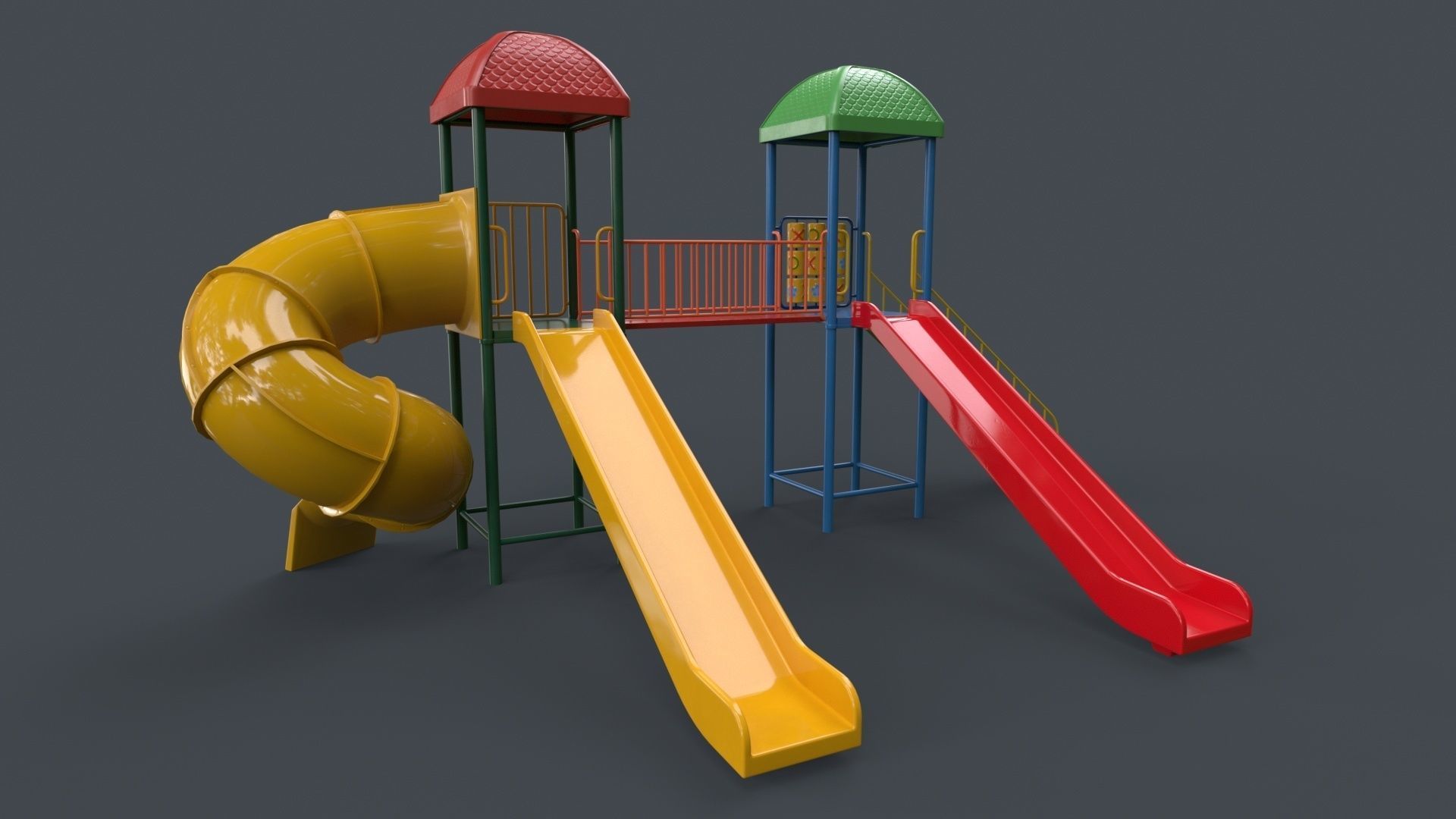 PBR Playground Outdoor Jungle Gym 15 B Low-poly 3D model_44