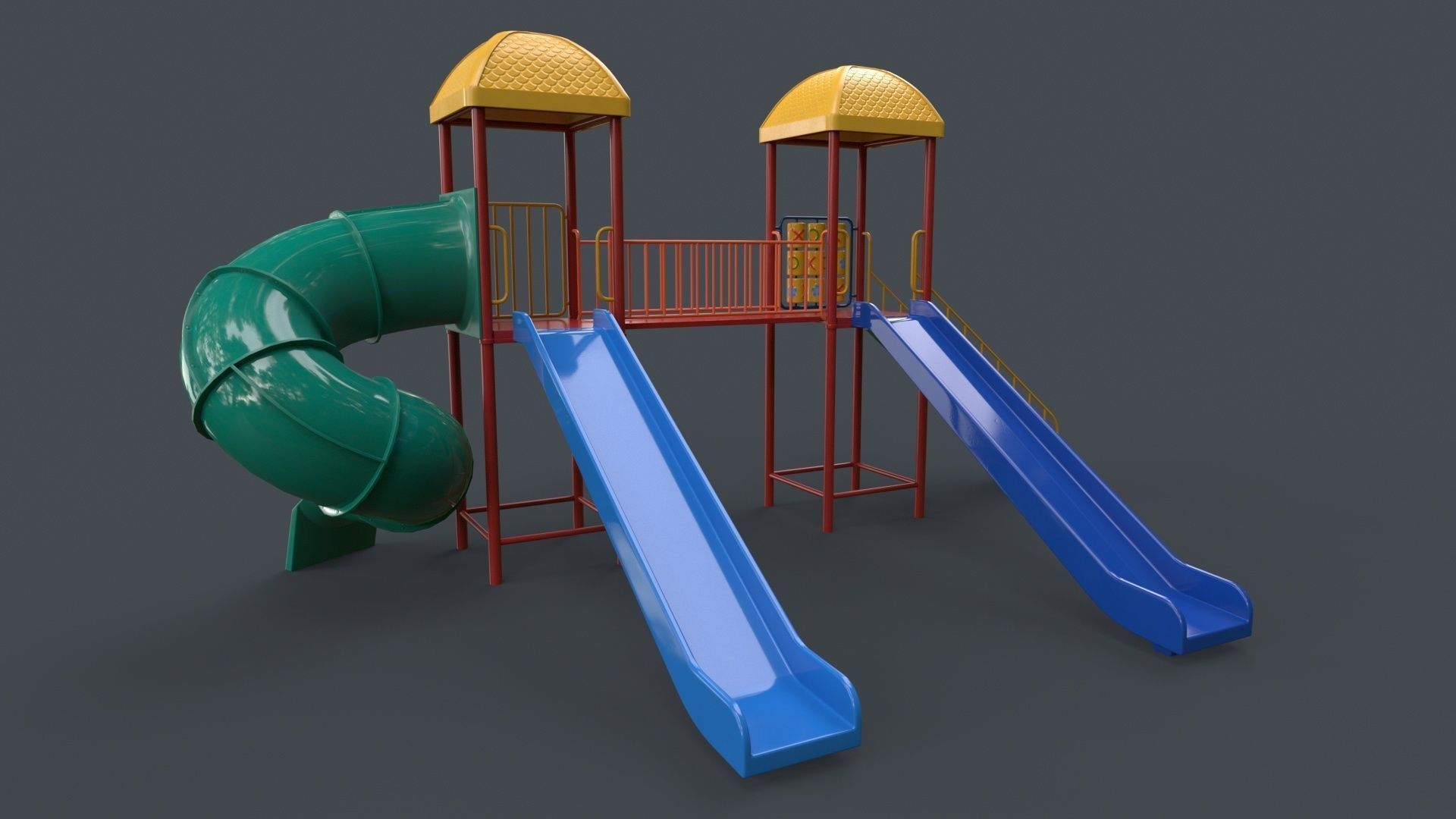 PBR Playground Outdoor Jungle Gym 15 B Low-poly 3D model_102