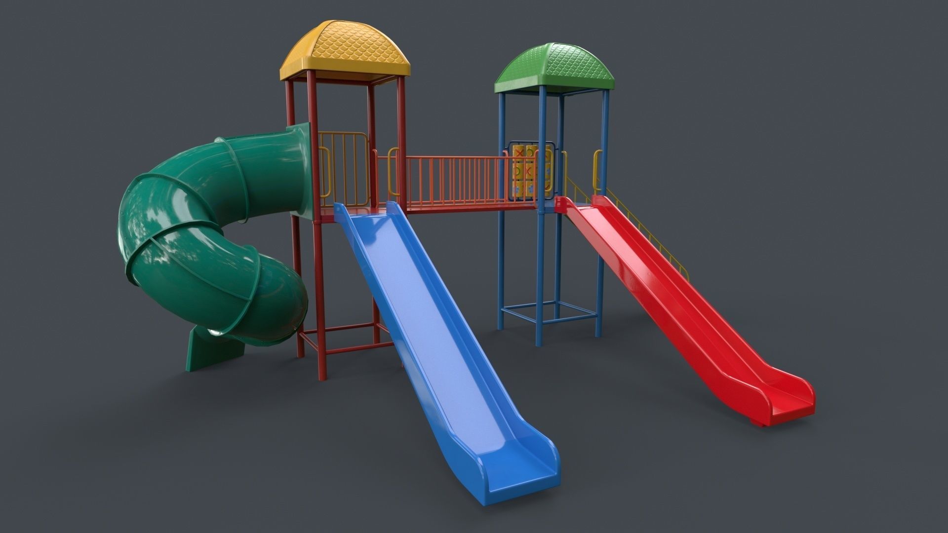 PBR Playground Outdoor Jungle Gym 15 B Low-poly 3D model_76
