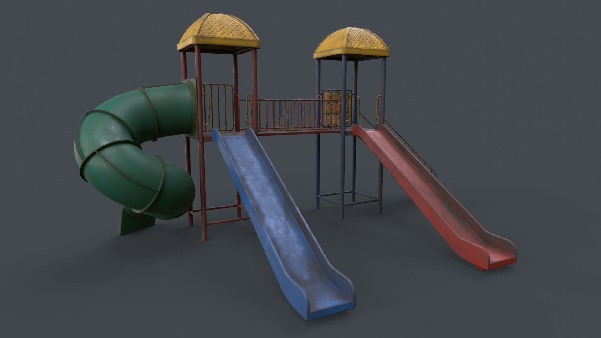 PBR Playground Outdoor Jungle Gym 15 B Low-poly 3D model_109