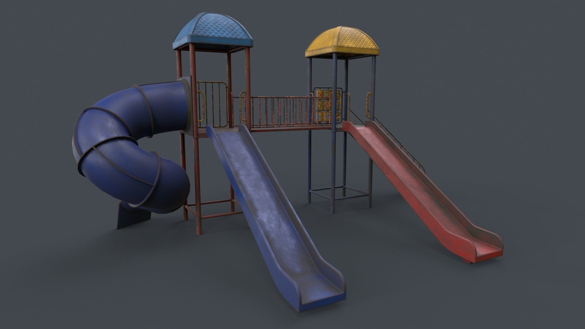 PBR Playground Outdoor Jungle Gym 15 B Low-poly 3D model_53