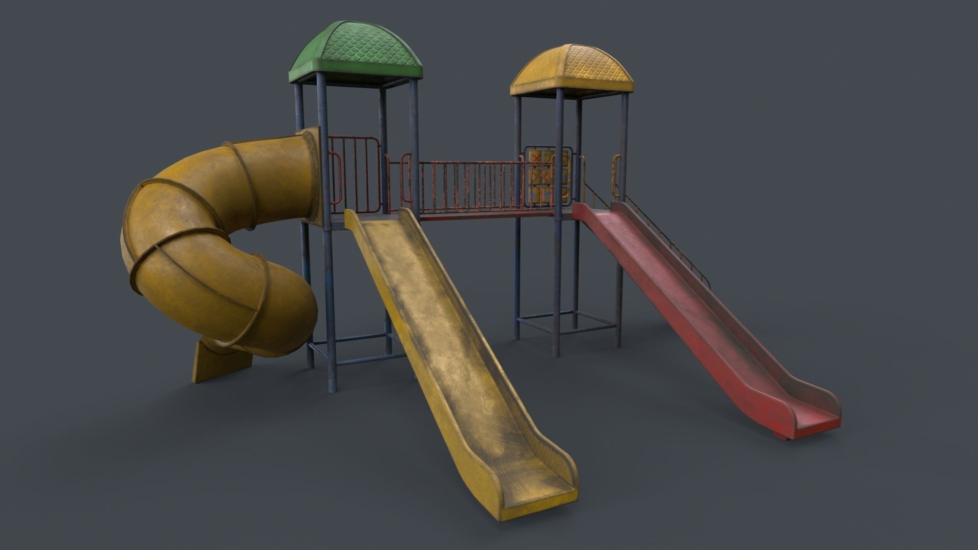 PBR Playground Outdoor Jungle Gym 15 B Low-poly 3D model_39