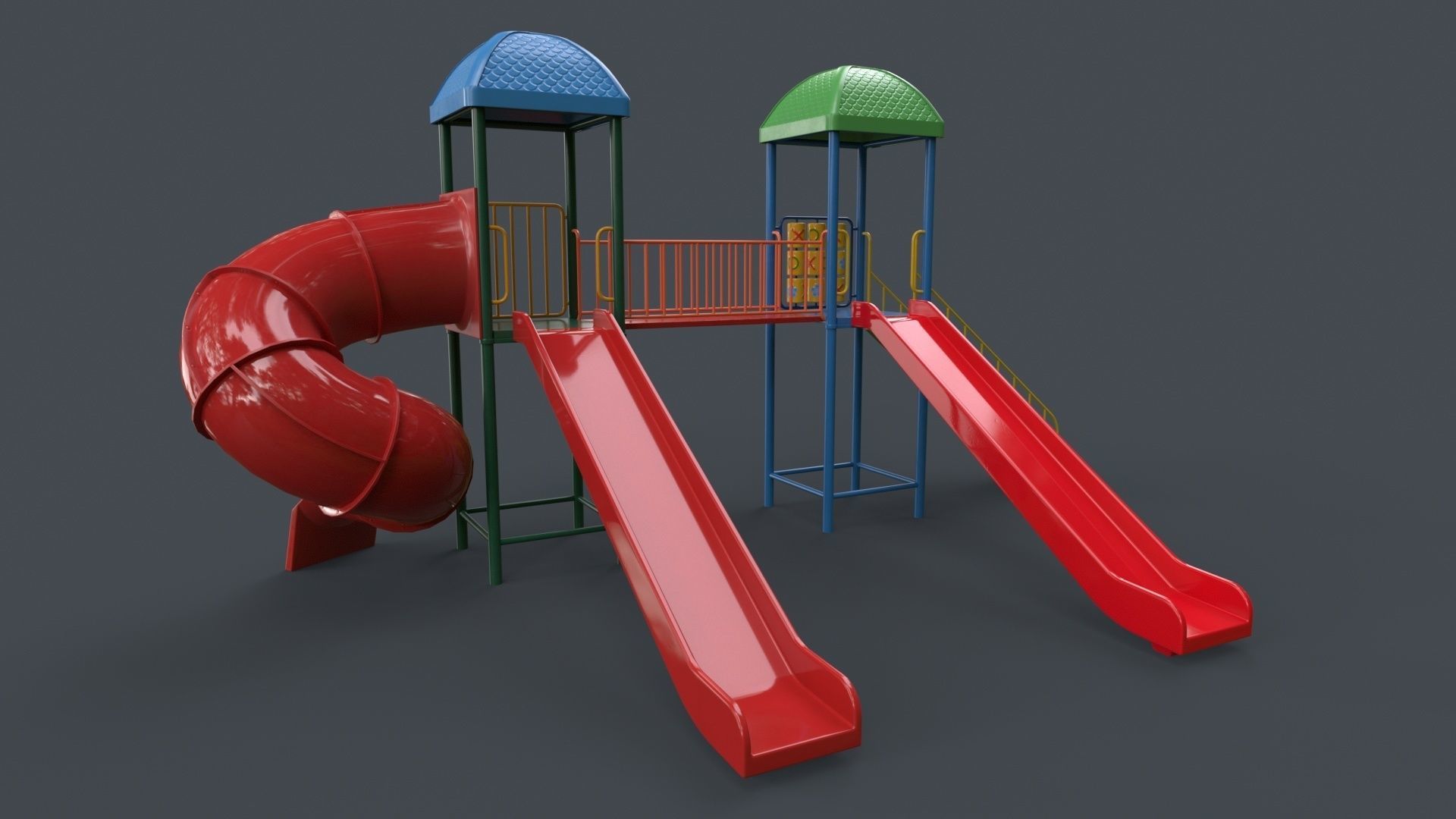 PBR Playground Outdoor Jungle Gym 15 B Low-poly 3D model_50