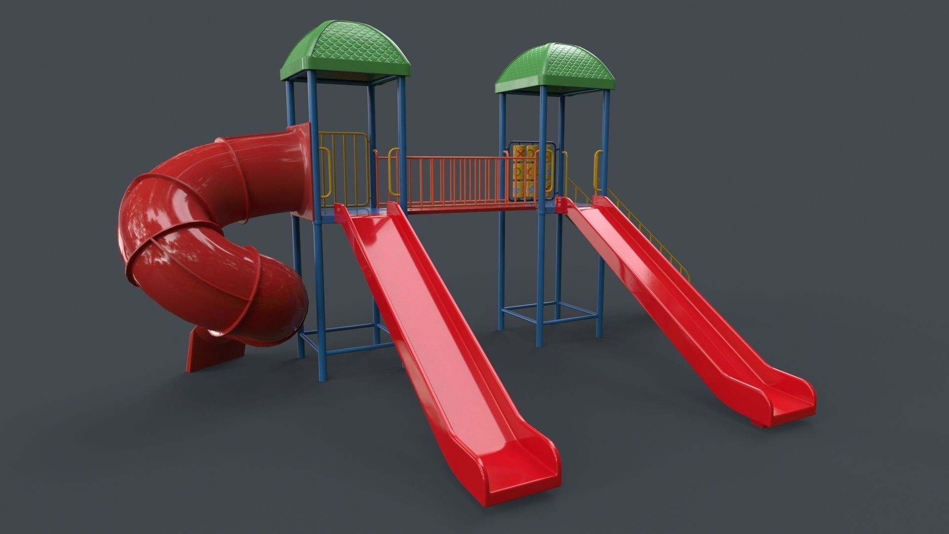 PBR Playground Outdoor Jungle Gym 15 B Low-poly 3D model_34