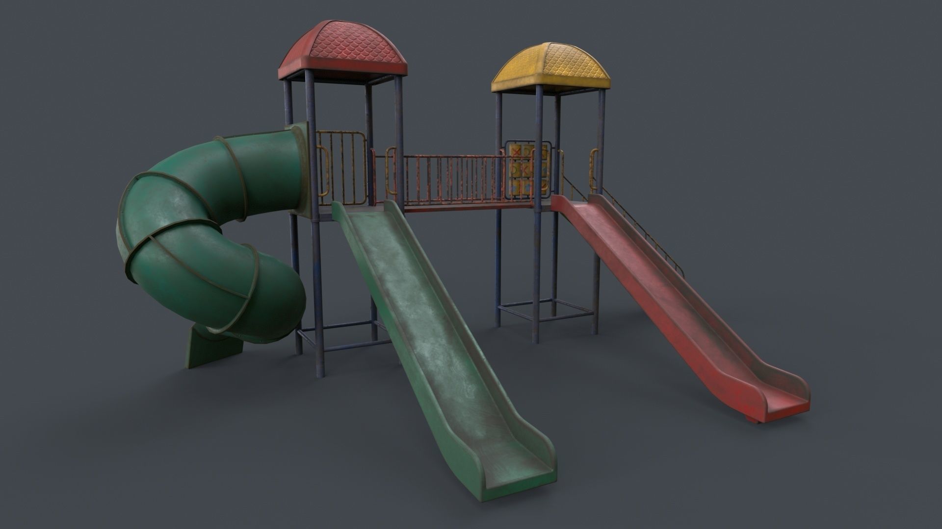 PBR Playground Outdoor Jungle Gym 15 B Low-poly 3D model_47