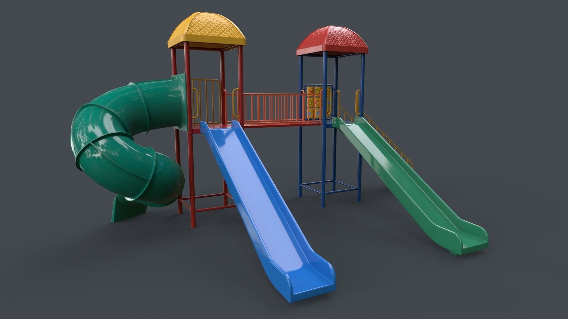 PBR Playground Outdoor Jungle Gym 15 B Low-poly 3D model_88