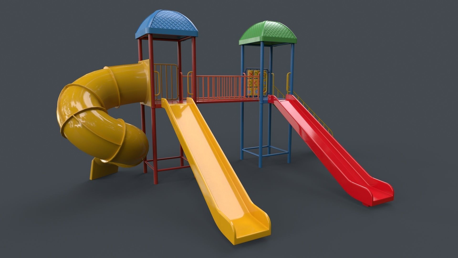 PBR Playground Outdoor Jungle Gym 15 B Low-poly 3D model_54