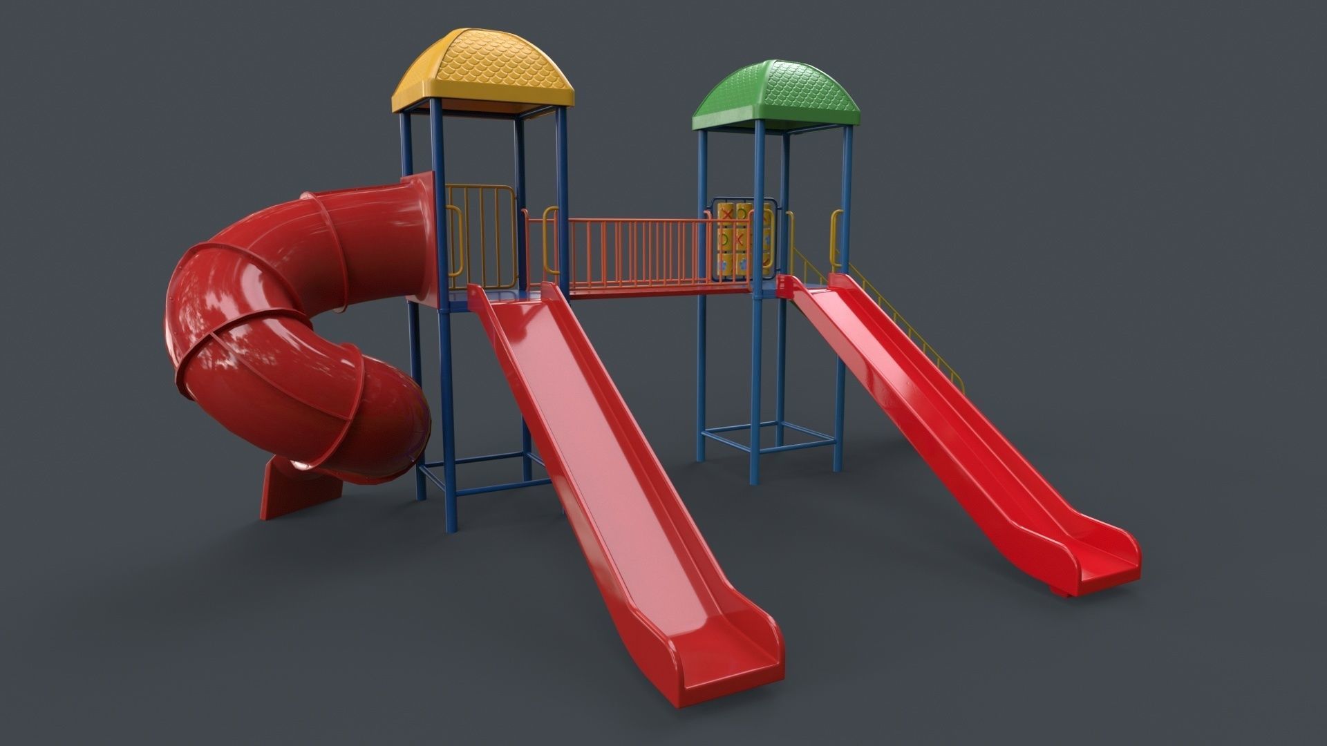 PBR Playground Outdoor Jungle Gym 15 B Low-poly 3D model_66