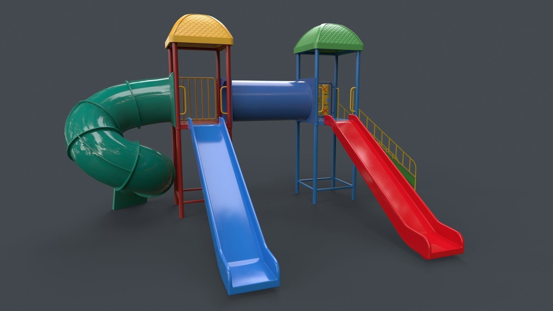 PBR Playground Outdoor Jungle Gym 15 B Low-poly 3D model_12