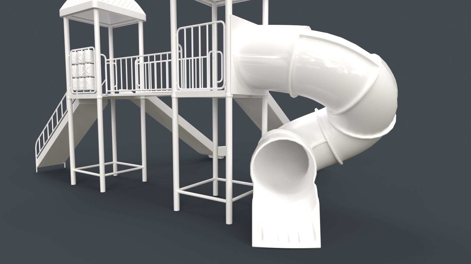 PBR Playground Outdoor Jungle Gym 15 B Low-poly 3D model_115