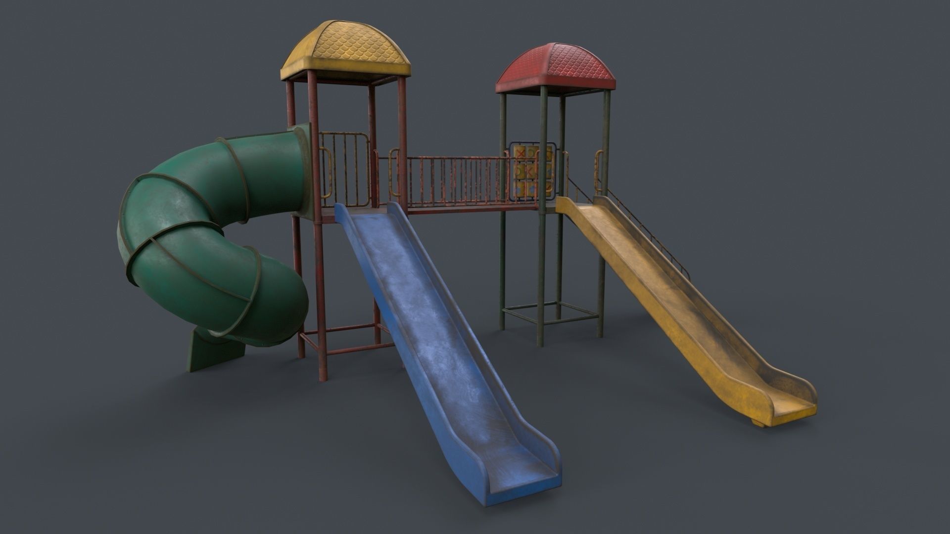 PBR Playground Outdoor Jungle Gym 15 B Low-poly 3D model_87