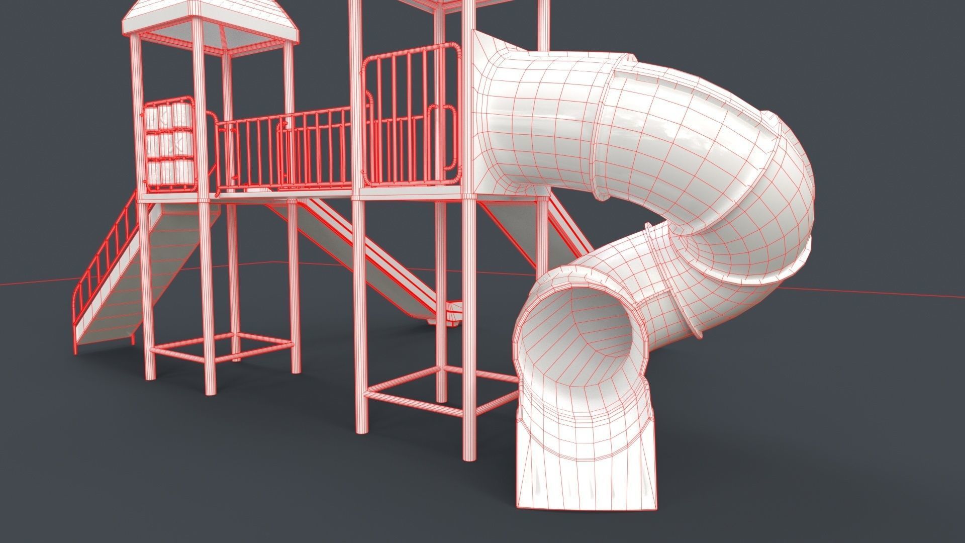 PBR Playground Outdoor Jungle Gym 15 B Low-poly 3D model_121