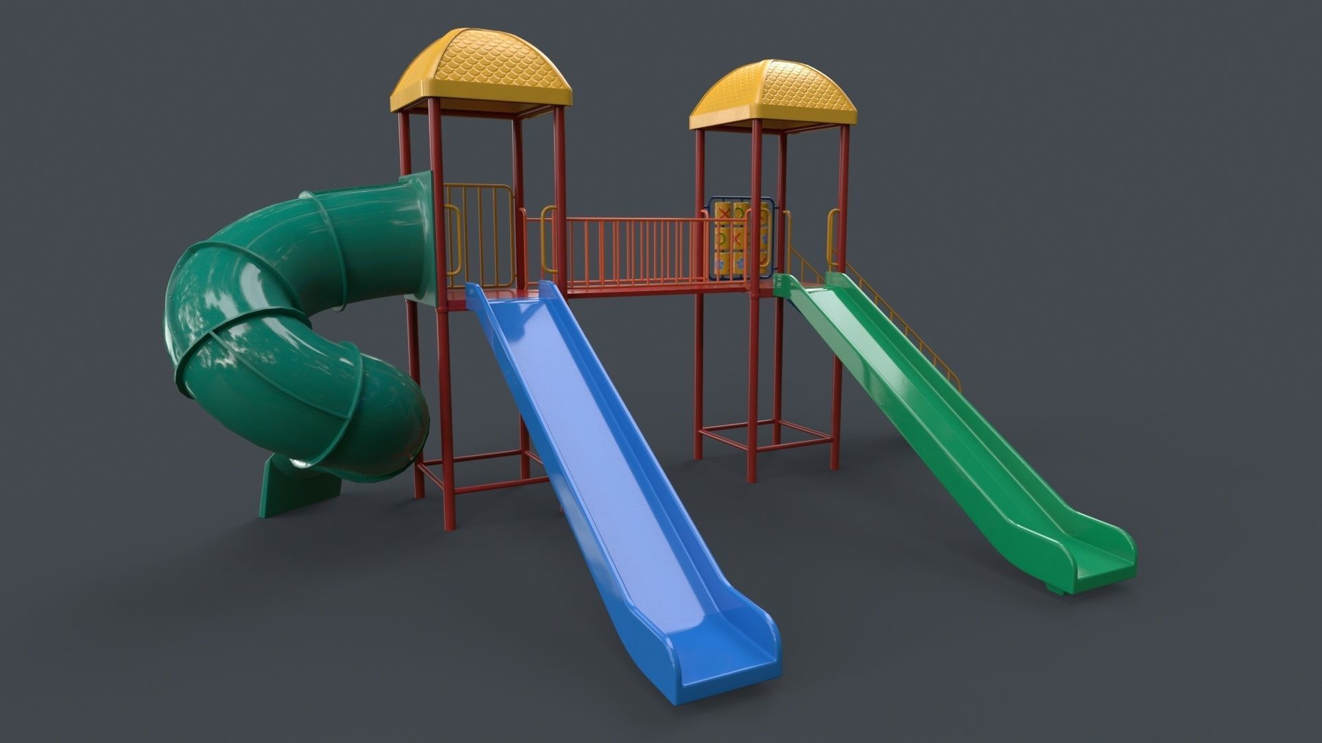 PBR Playground Outdoor Jungle Gym 15 B Low-poly 3D model_100