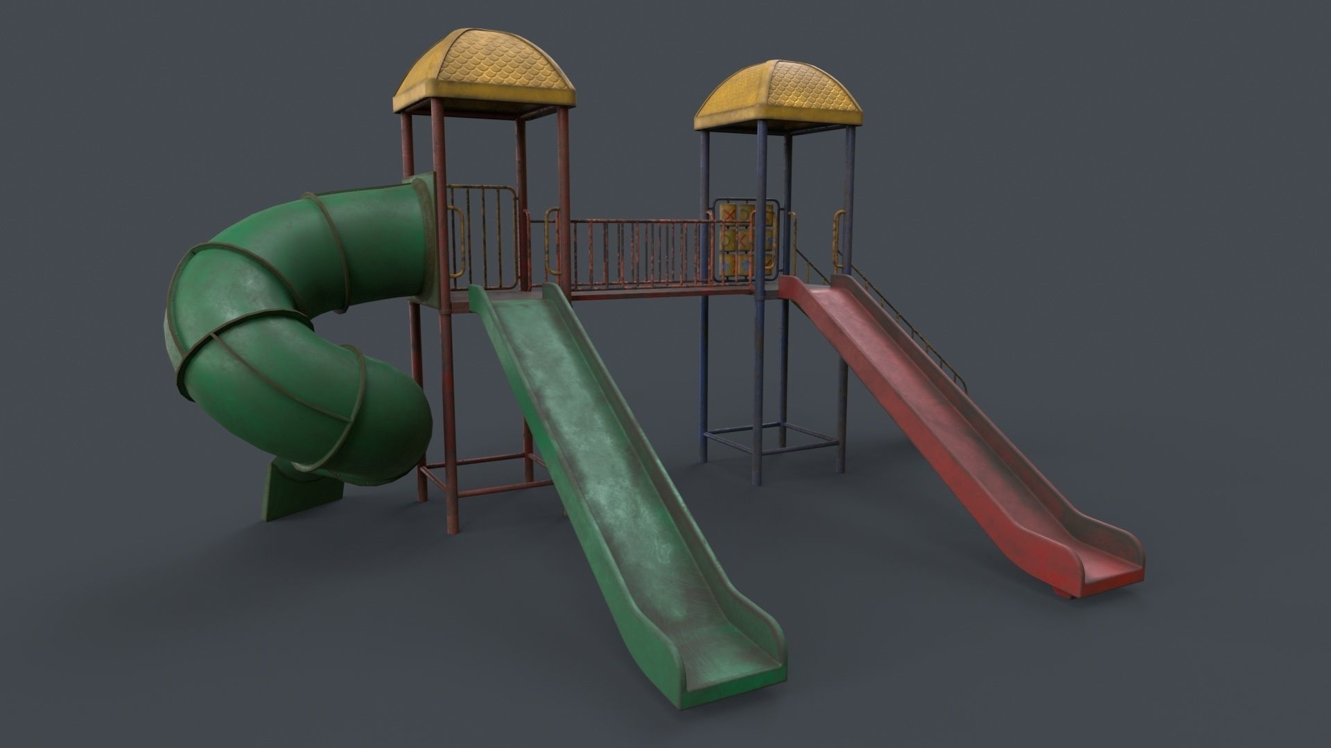 PBR Playground Outdoor Jungle Gym 15 B Low-poly 3D model_59