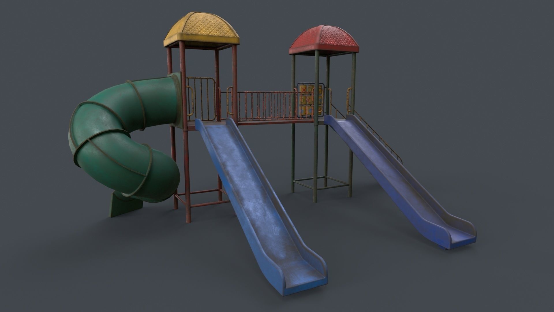 PBR Playground Outdoor Jungle Gym 15 B Low-poly 3D model_85