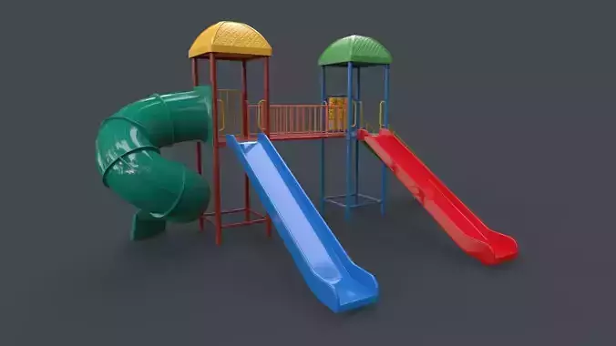 PBR Playground Outdoor Jungle Gym 15 B Low-poly 3D model