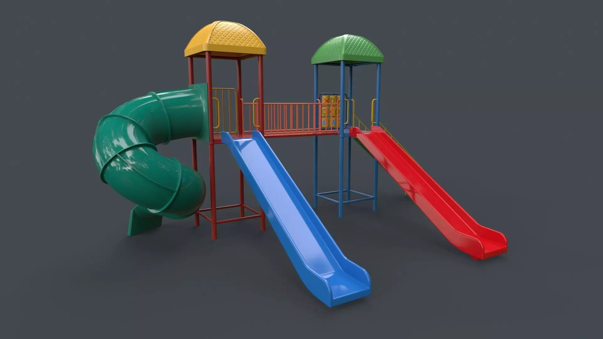 PBR Playground Outdoor Jungle Gym 15 B Low-poly 3D model_0