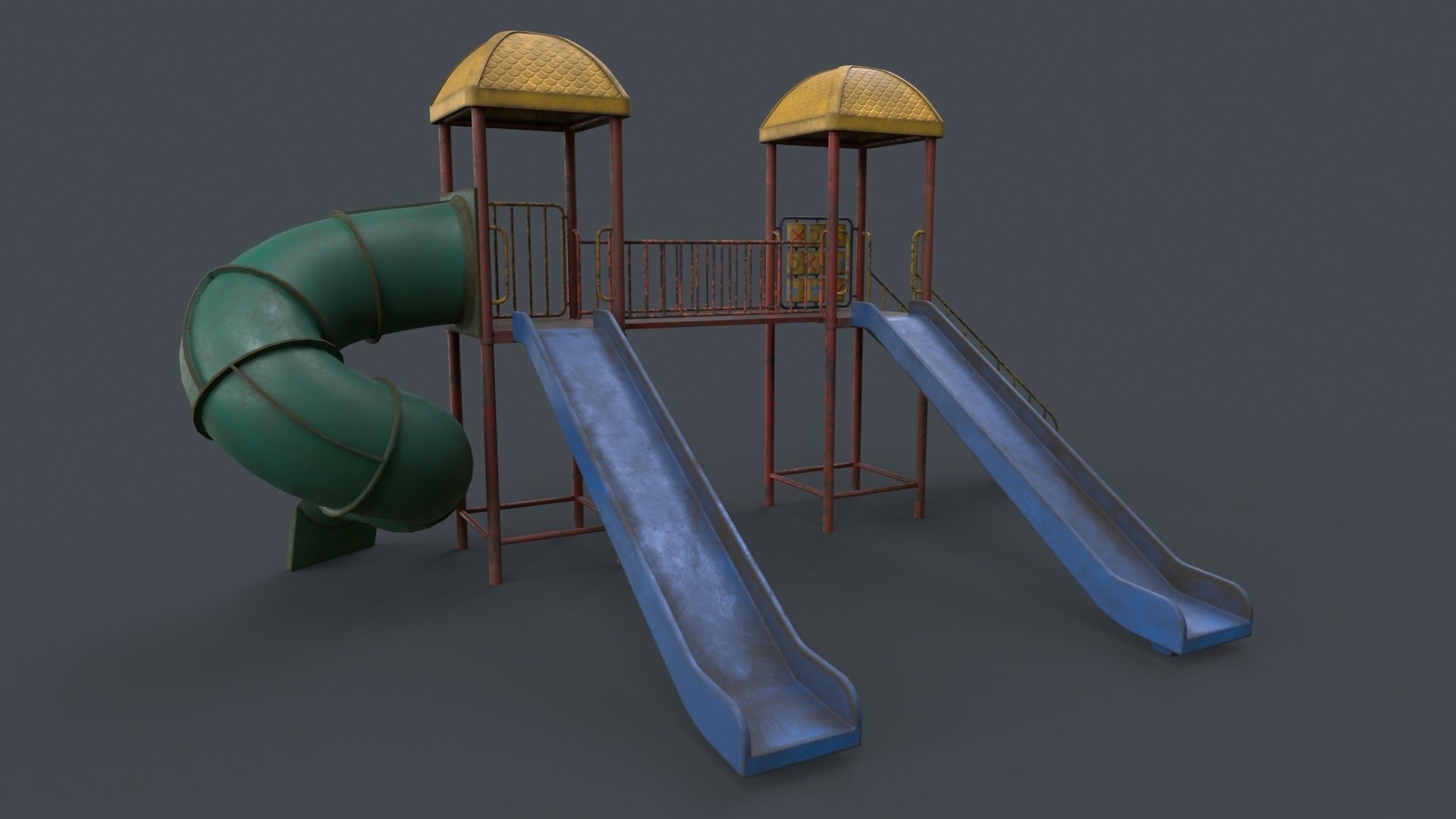 PBR Playground Outdoor Jungle Gym 15 B Low-poly 3D model_107