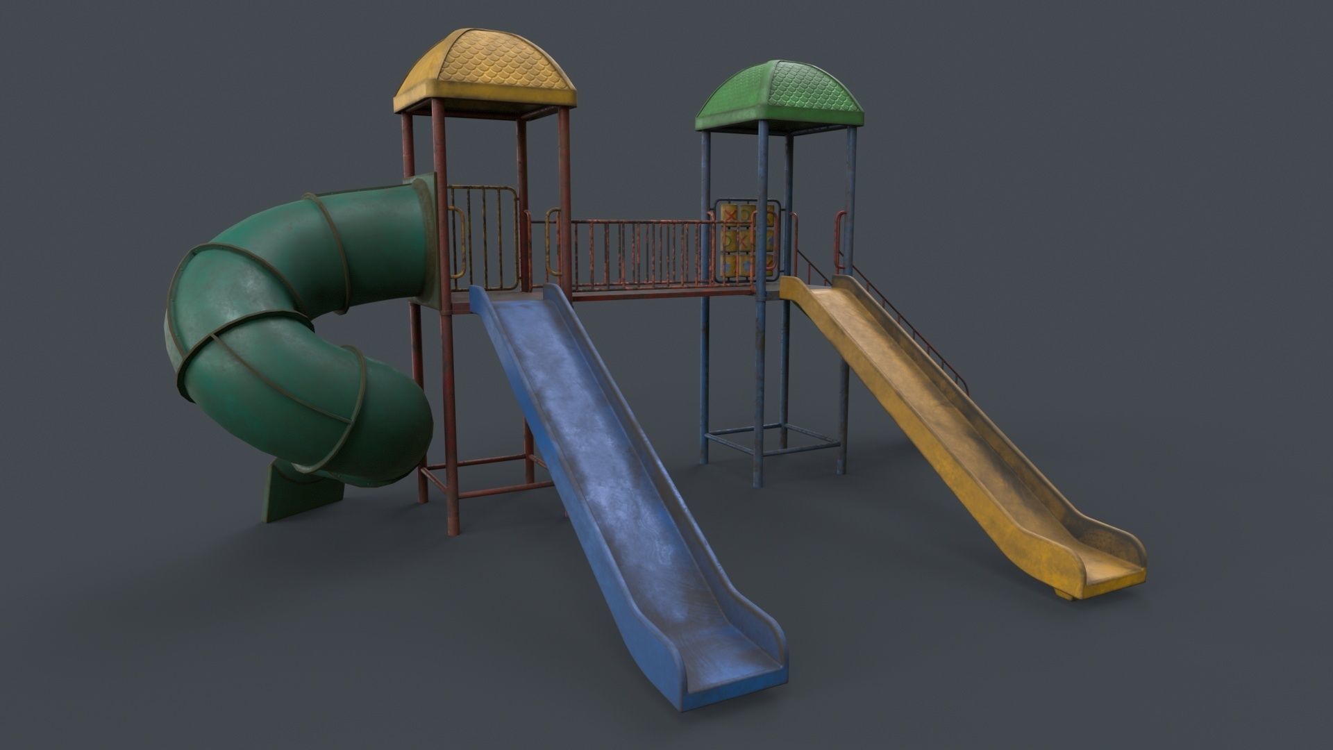 PBR Playground Outdoor Jungle Gym 15 B Low-poly 3D model_83