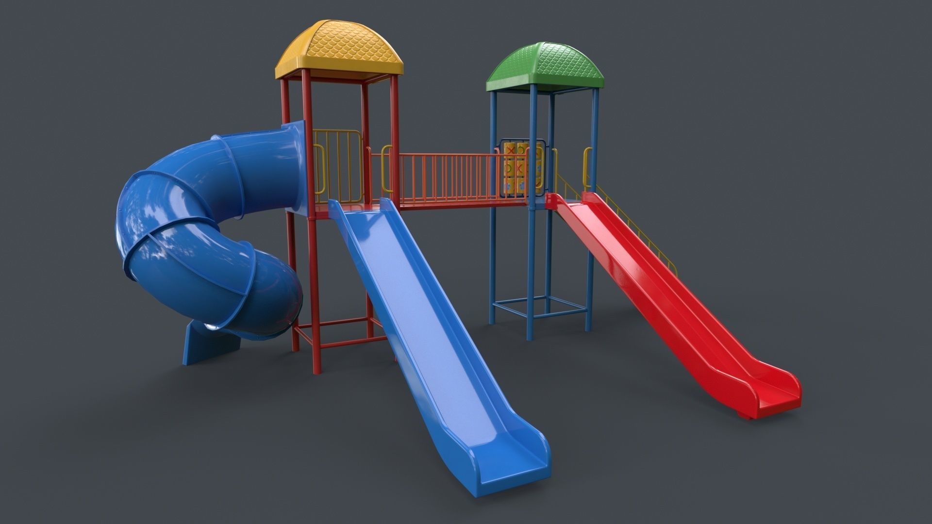PBR Playground Outdoor Jungle Gym 15 B Low-poly 3D model_64