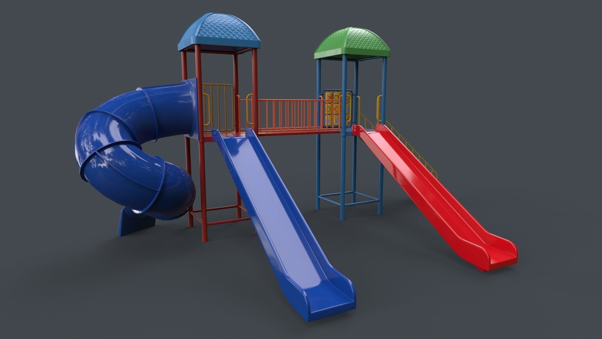 PBR Playground Outdoor Jungle Gym 15 B Low-poly 3D model_52