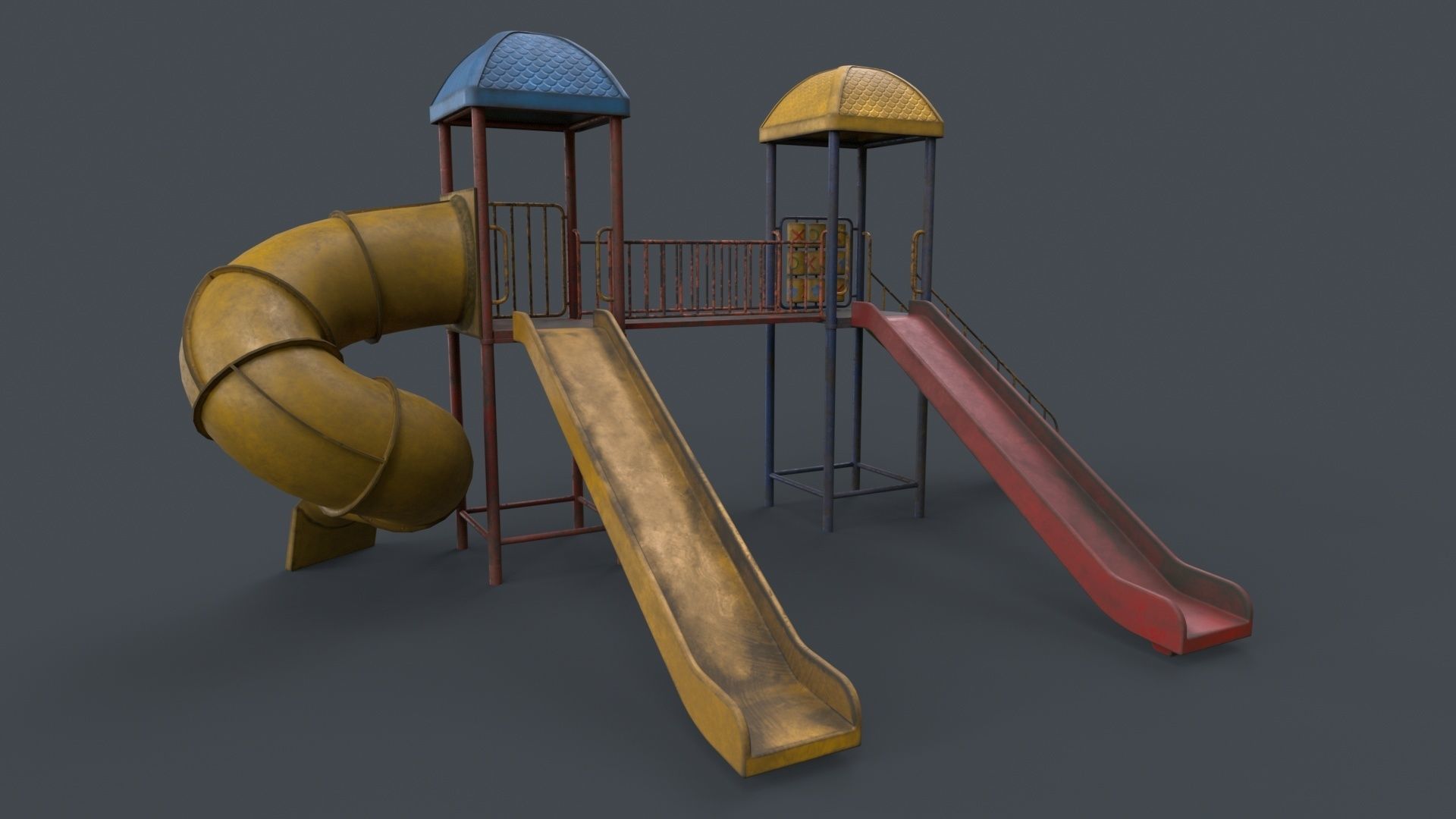 PBR Playground Outdoor Jungle Gym 15 B Low-poly 3D model_55