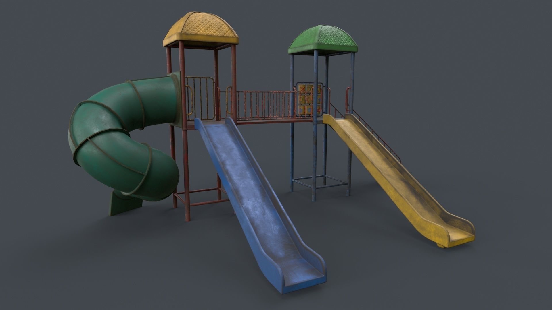 PBR Playground Outdoor Jungle Gym 15 B Low-poly 3D model_81