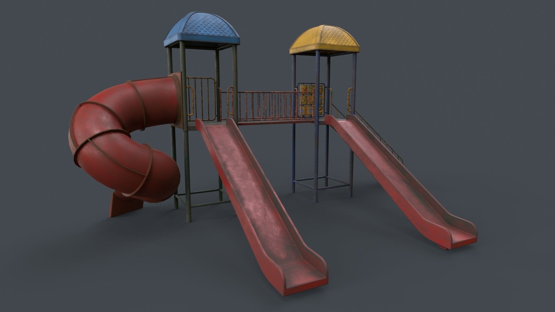 PBR Playground Outdoor Jungle Gym 15 B Low-poly 3D model_51