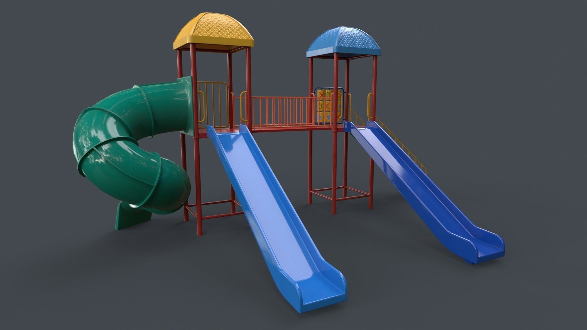 PBR Playground Outdoor Jungle Gym 15 B Low-poly 3D model_94