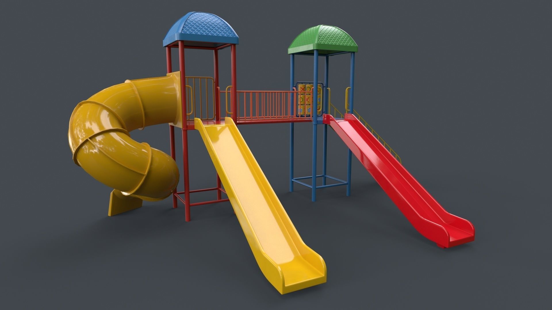 PBR Playground Outdoor Jungle Gym 15 B Low-poly 3D model_56