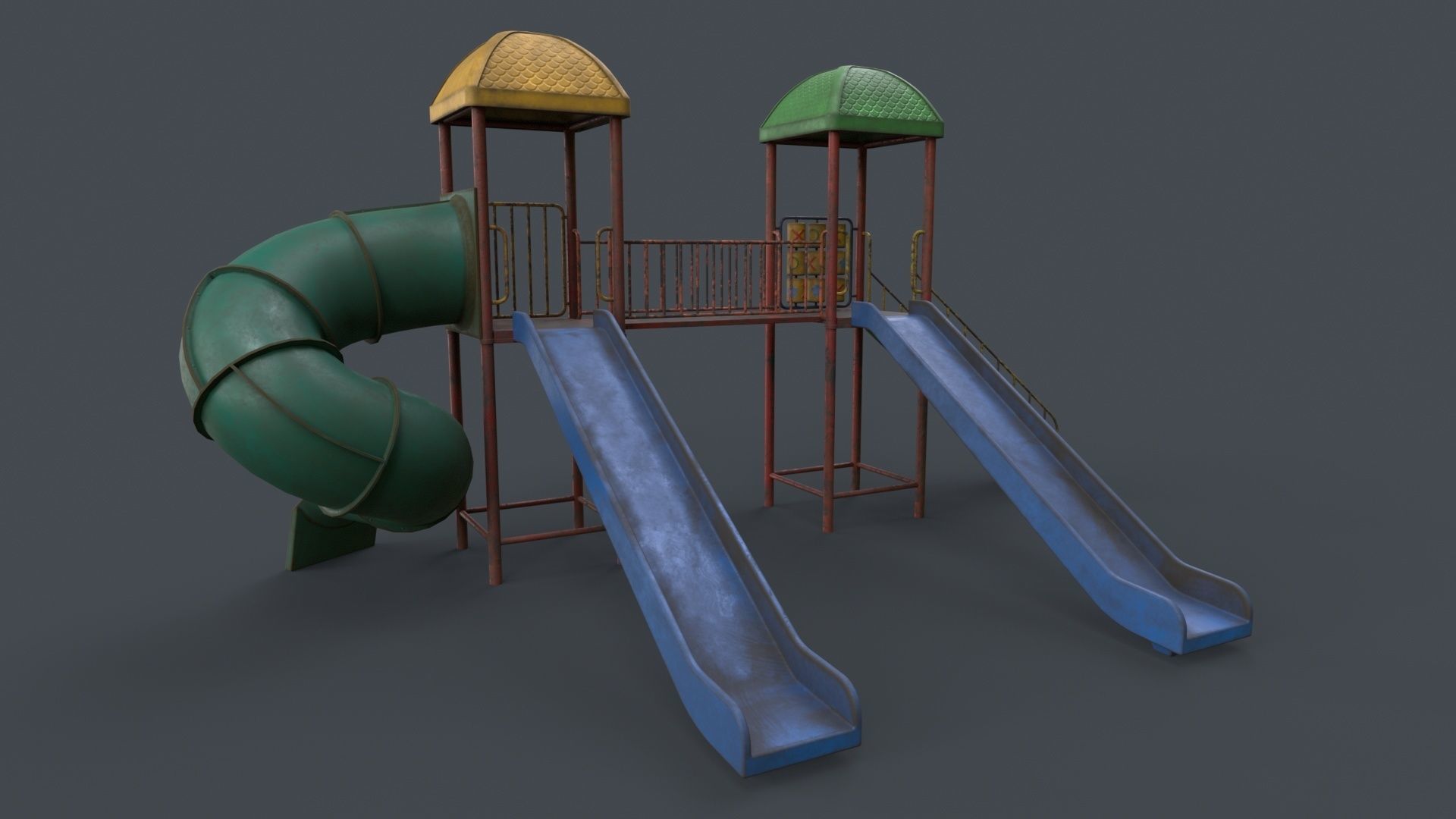 PBR Playground Outdoor Jungle Gym 15 B Low-poly 3D model_73