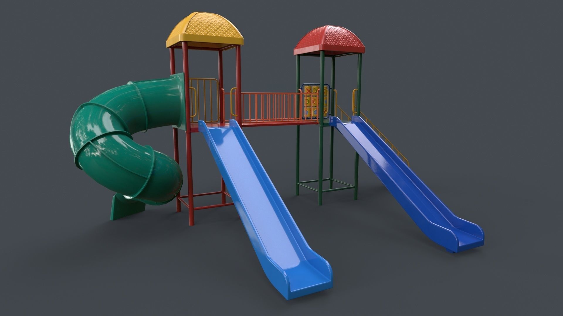 PBR Playground Outdoor Jungle Gym 15 B Low-poly 3D model_84