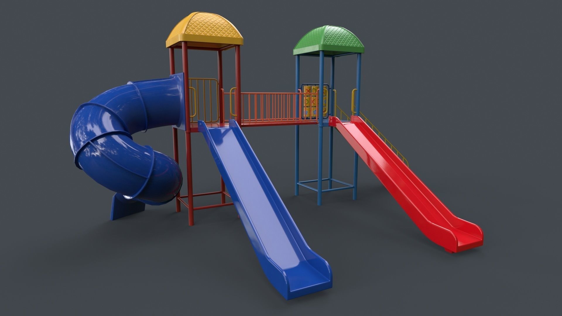 PBR Playground Outdoor Jungle Gym 15 B Low-poly 3D model_60
