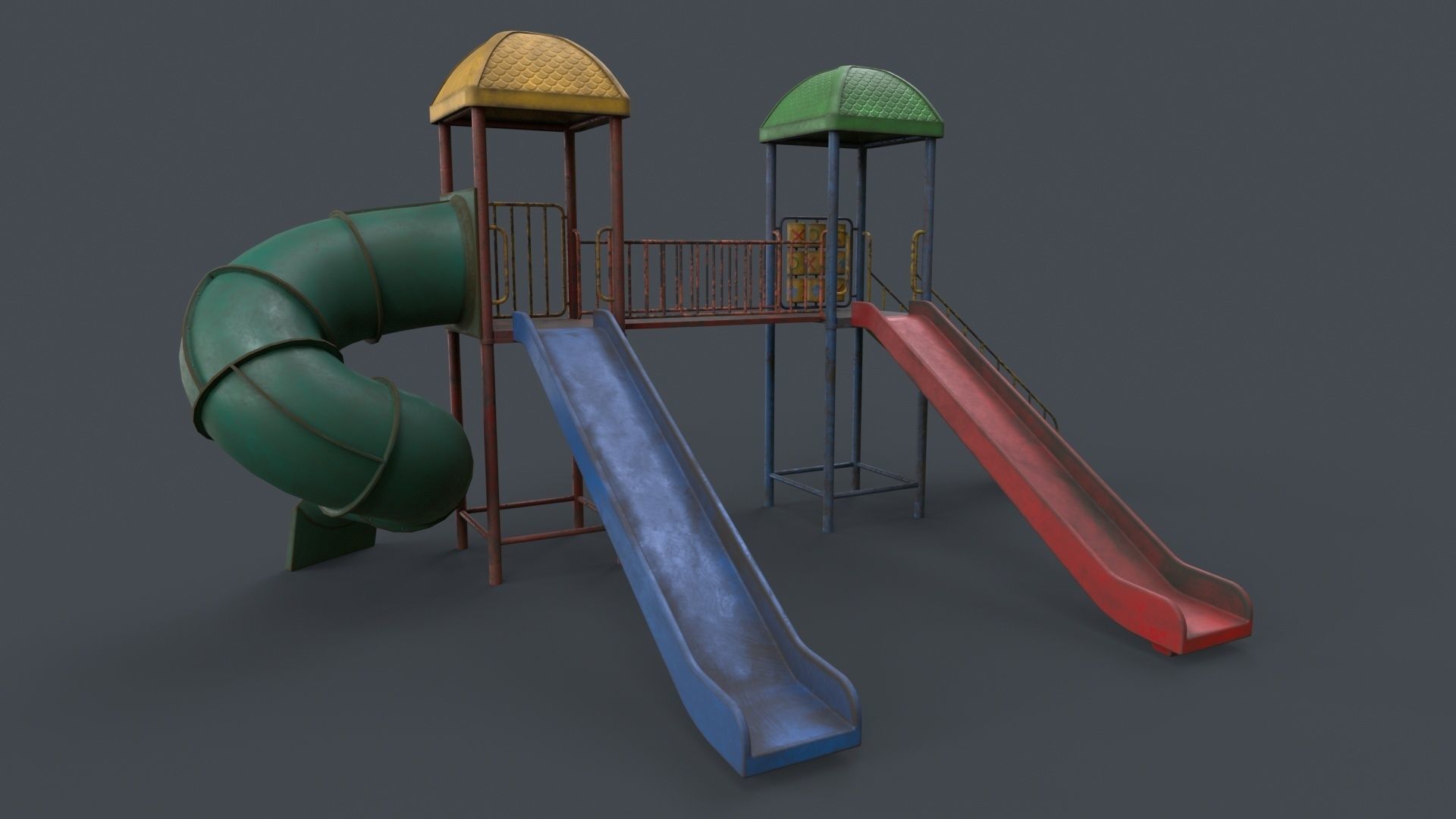 PBR Playground Outdoor Jungle Gym 15 B Low-poly 3D model_77
