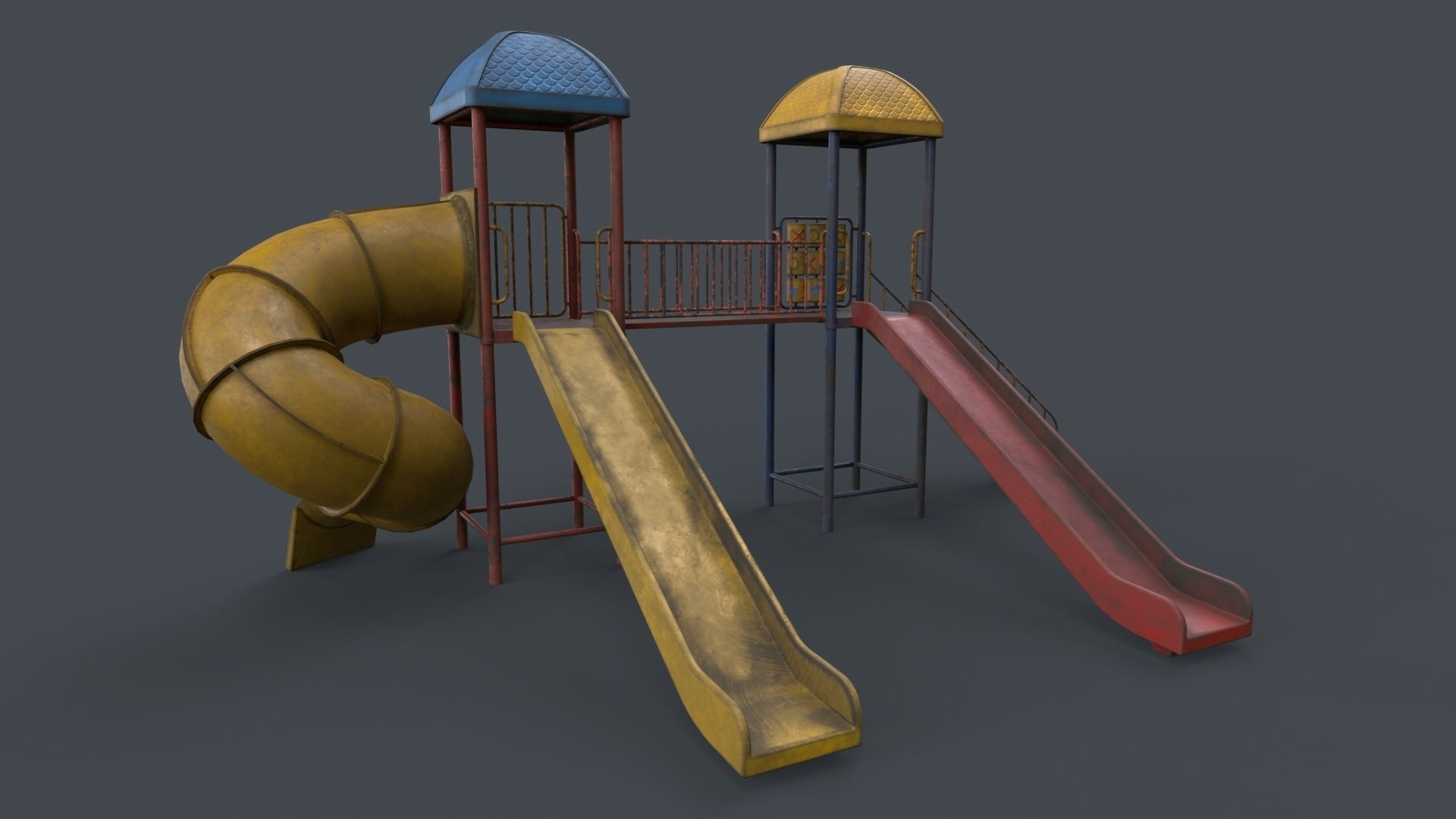 PBR Playground Outdoor Jungle Gym 15 B Low-poly 3D model_57
