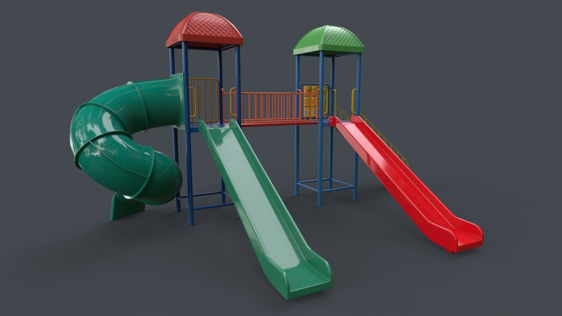 PBR Playground Outdoor Jungle Gym 15 B Low-poly 3D model_46