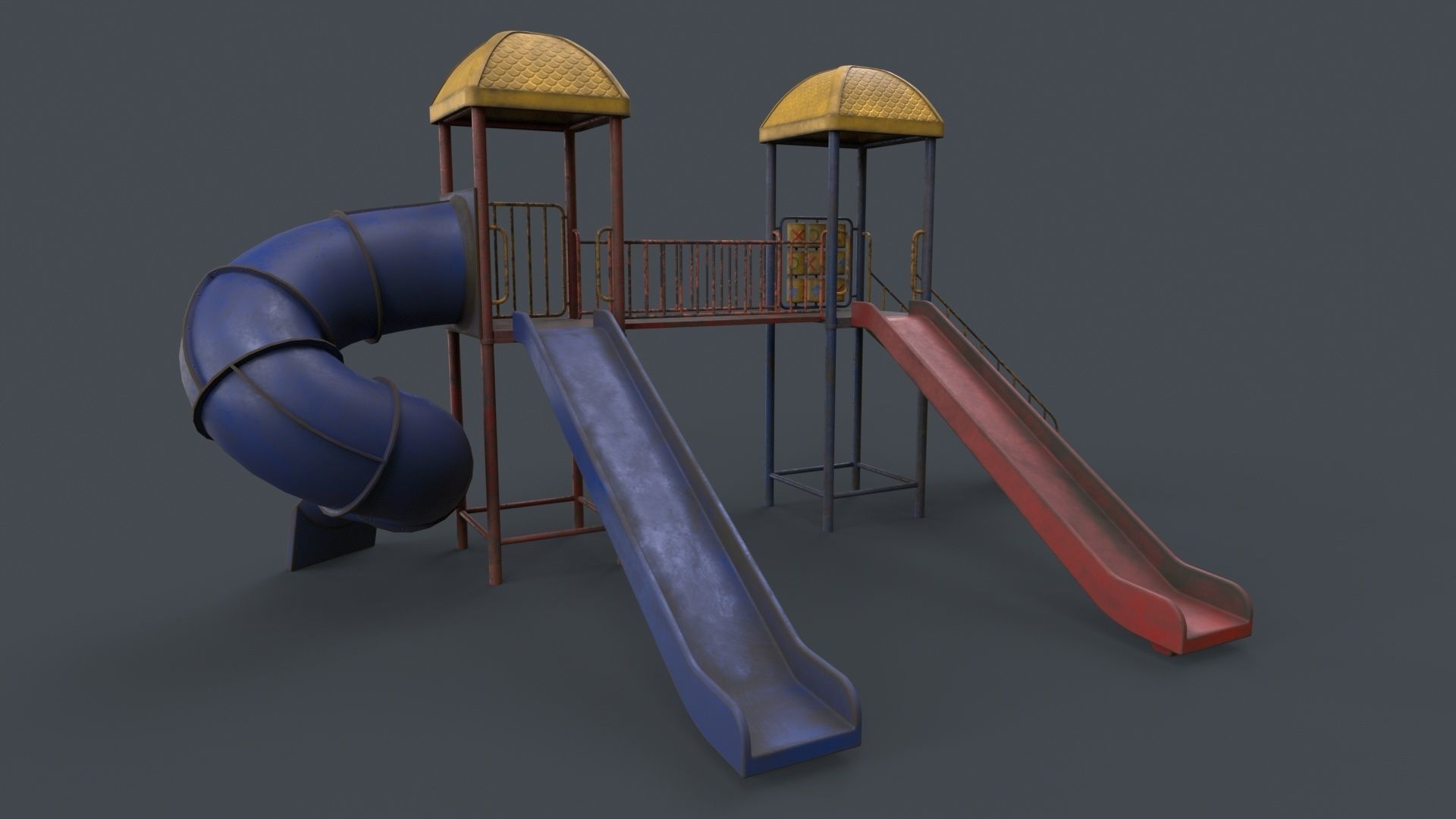 PBR Playground Outdoor Jungle Gym 15 B Low-poly 3D model_61