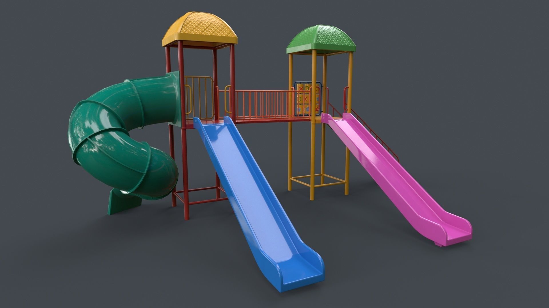 PBR Playground Outdoor Jungle Gym 15 B Low-poly 3D model_70