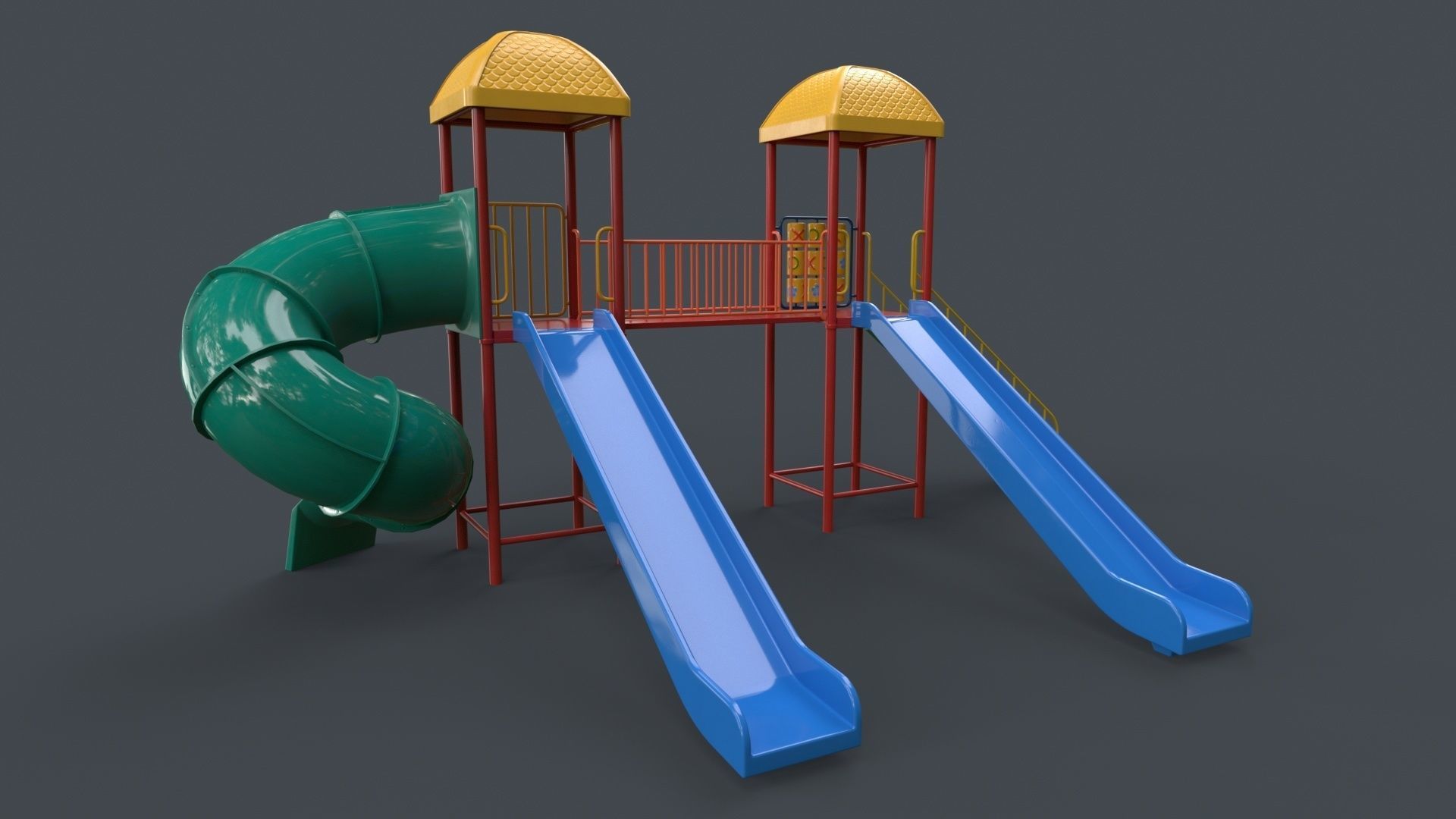 PBR Playground Outdoor Jungle Gym 15 B Low-poly 3D model_106
