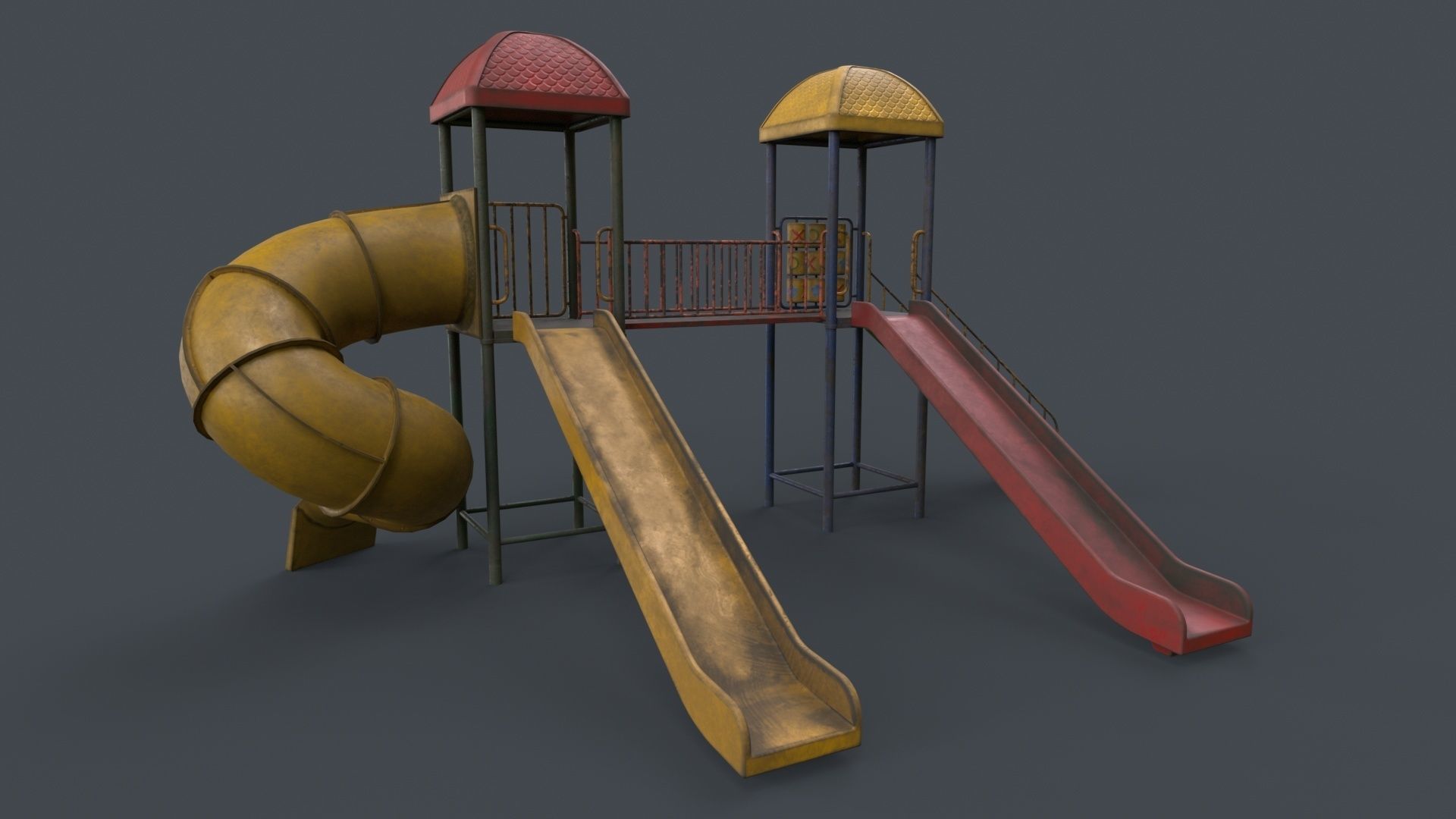 PBR Playground Outdoor Jungle Gym 15 B Low-poly 3D model_45