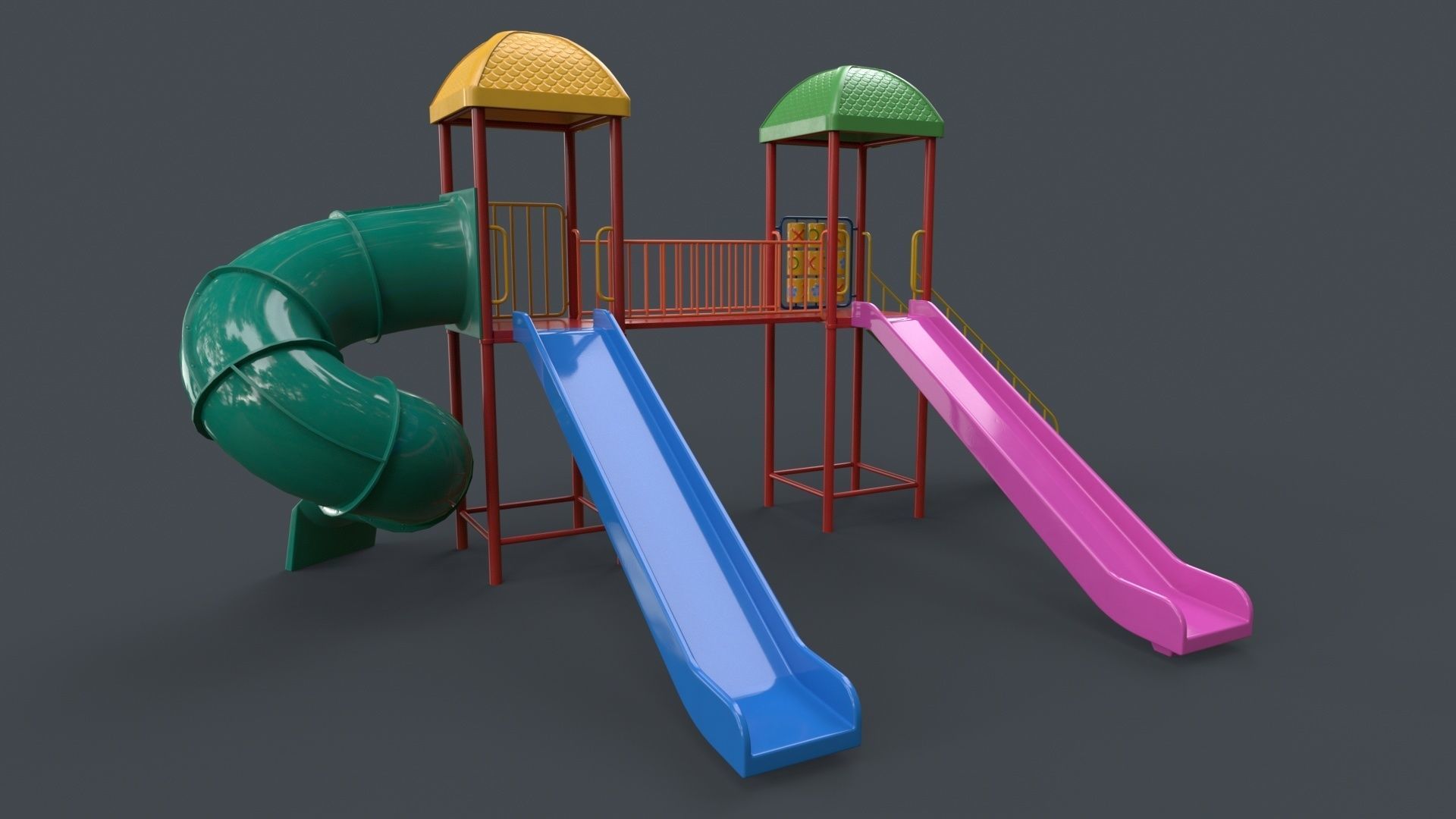 PBR Playground Outdoor Jungle Gym 15 B Low-poly 3D model_74