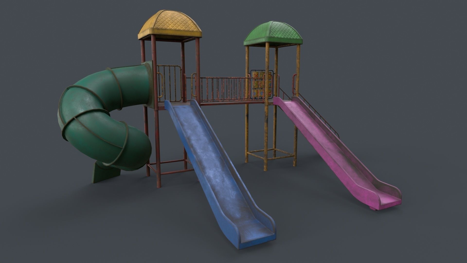 PBR Playground Outdoor Jungle Gym 15 B Low-poly 3D model_71