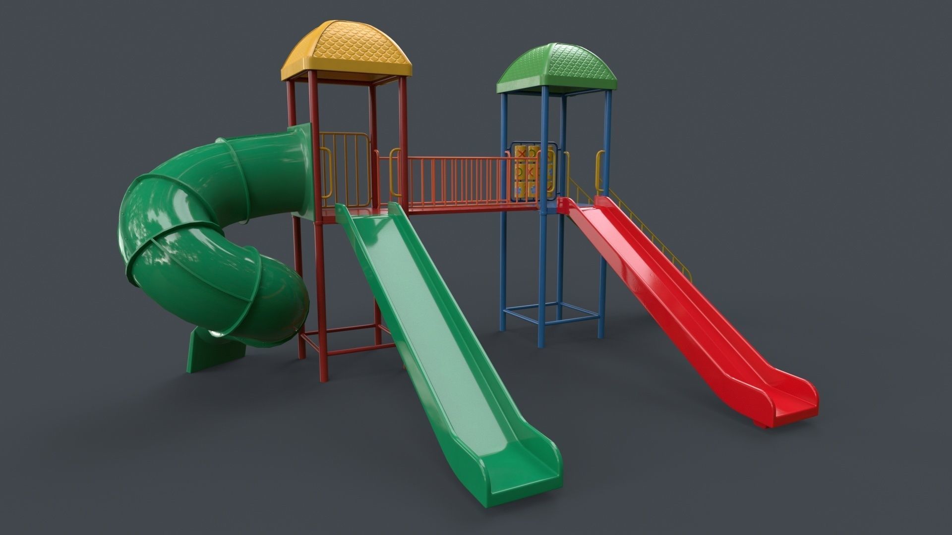 PBR Playground Outdoor Jungle Gym 15 B Low-poly 3D model_58