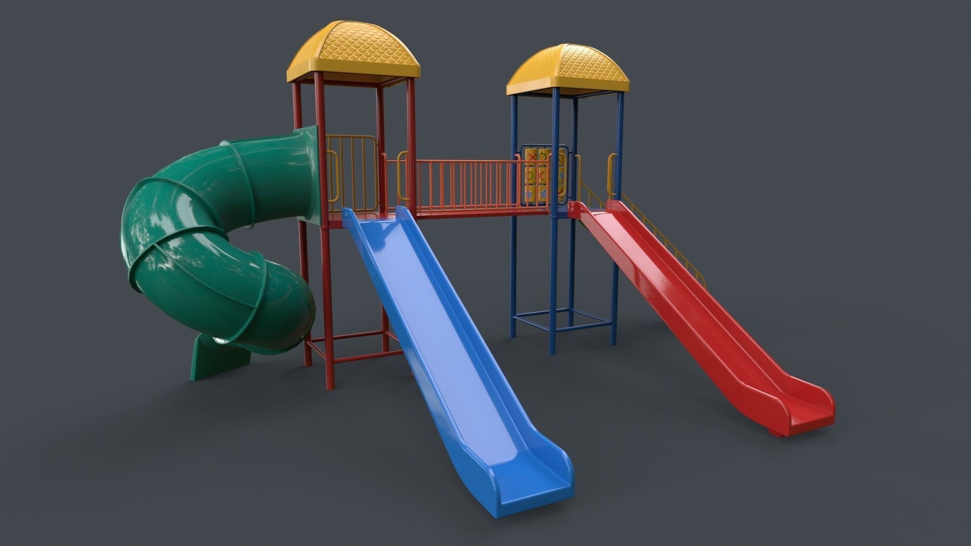 PBR Playground Outdoor Jungle Gym 15 B Low-poly 3D model_108