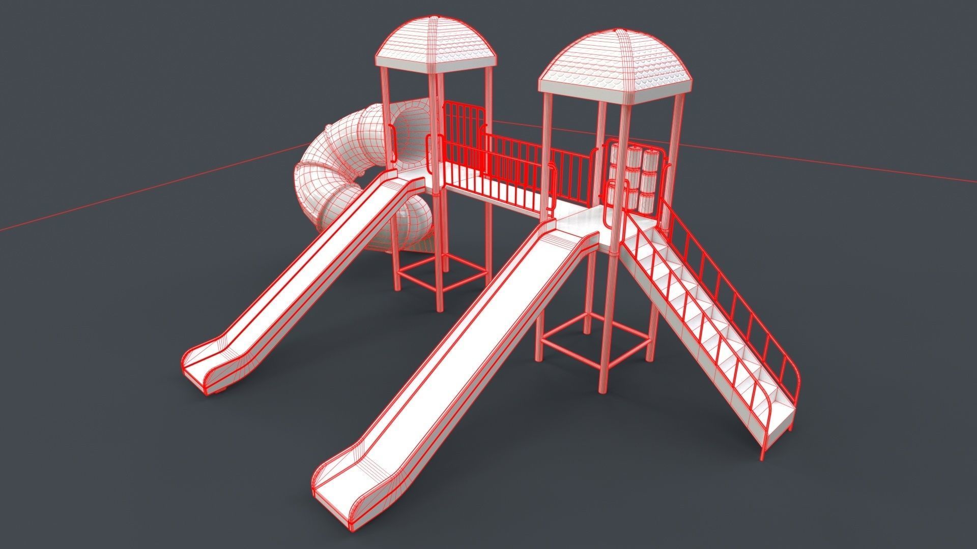 PBR Playground Outdoor Jungle Gym 15 B Low-poly 3D model_120