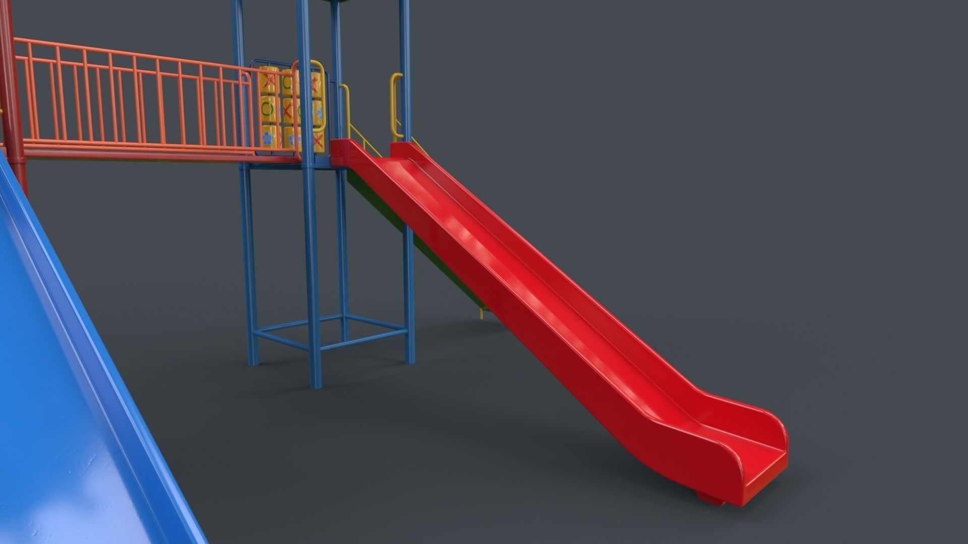 PBR Playground Outdoor Jungle Gym 15 B Low-poly 3D model_23