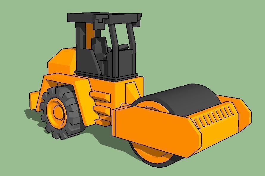 Heavy Duty Road Roller by Outland Models 3D Printable 3D print model_1